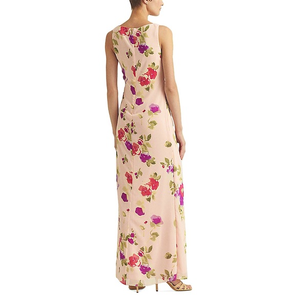 Pink Floral Evening Gown - Picture 2 of 9